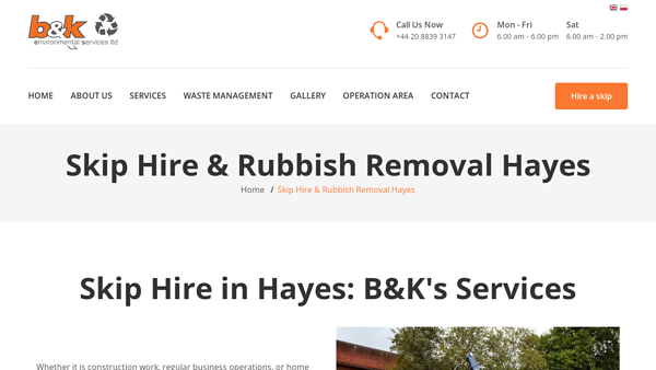 B & K ENVIRONMENTAL SERVICES LIMITED
